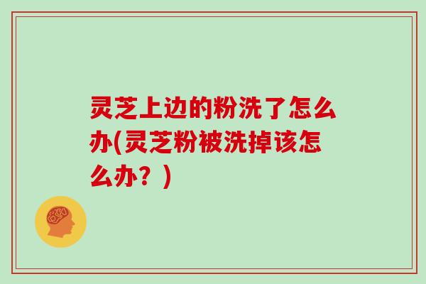 灵芝上边的粉洗了怎么办(灵芝粉被洗掉该怎么办？)