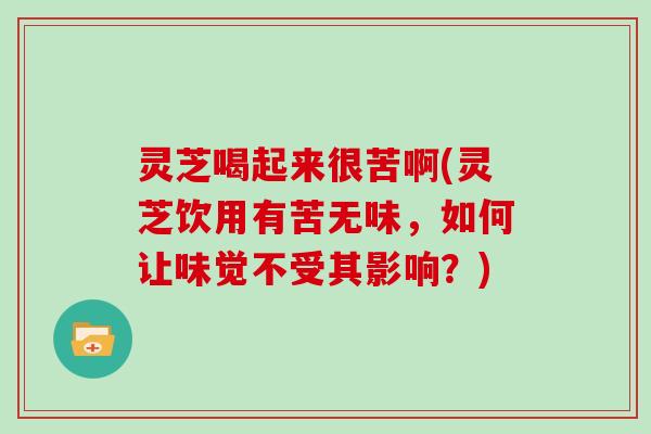 灵芝喝起来很苦啊(灵芝饮用有苦无味，如何让味觉不受其影响？)