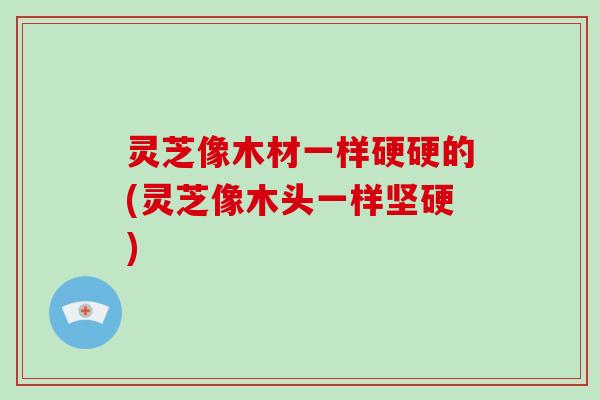 灵芝像木材一样硬硬的(灵芝像木头一样坚硬)
