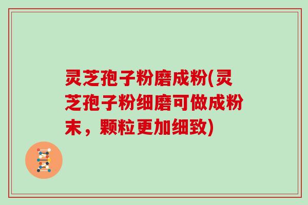 灵芝孢子粉磨成粉(灵芝孢子粉细磨可做成粉末，颗粒更加细致)