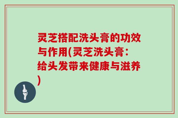 灵芝搭配洗头膏的功效与作用(灵芝洗头膏：给头发带来健康与滋养)-第1张图片-灵芝大师