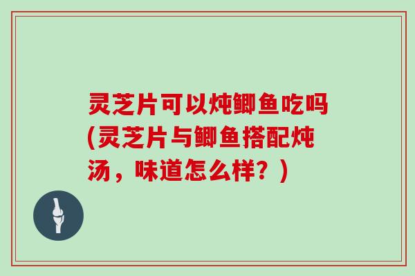 灵芝片可以炖鲫鱼吃吗(灵芝片与鲫鱼搭配炖汤,味道怎么样?)-第1张图片-灵芝大师 灵芝片可以炖鲫鱼吃吗(灵芝片与鲫鱼搭配炖汤,味道怎么样?)-第1张图片-灵芝大师