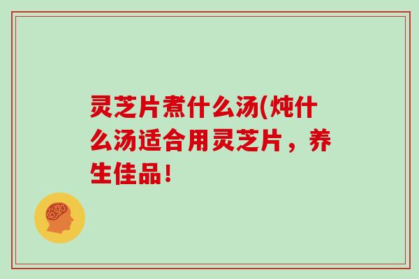 灵芝片煮什么汤(炖什么汤适合用灵芝片，养生佳品！