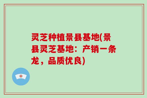 灵芝种植景县基地(景县灵芝基地：产销一条龙，品质优良)