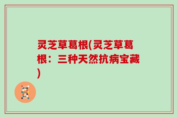 灵芝草葛根(灵芝草葛根：三种天然抗病宝藏)