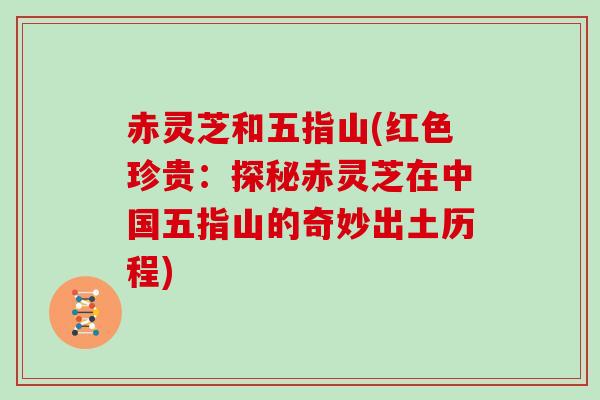 赤灵芝和五指山(红色珍贵：探秘赤灵芝在中国五指山的奇妙出土历程)