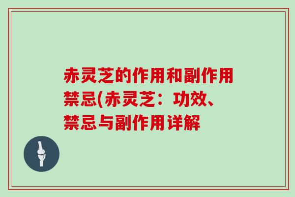 赤灵芝的作用和副作用禁忌(赤灵芝：功效、禁忌与副作用详解