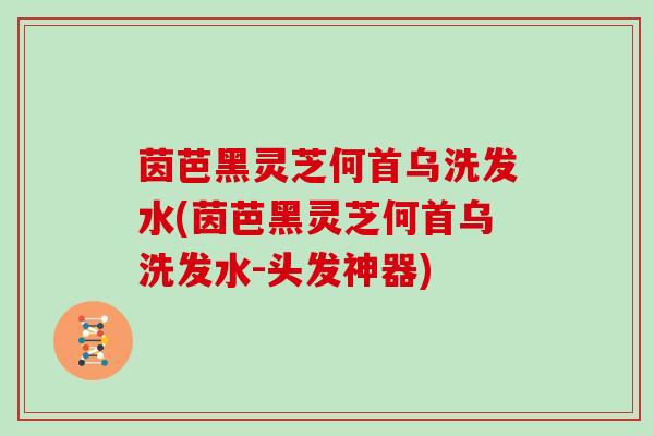 茵芭黑灵芝何首乌洗发水(茵芭黑灵芝何首乌洗发水-头发神器)