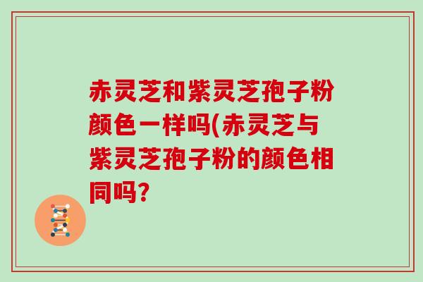 赤灵芝和紫灵芝孢子粉颜色一样吗(赤灵芝与紫灵芝孢子粉的颜色相同吗？