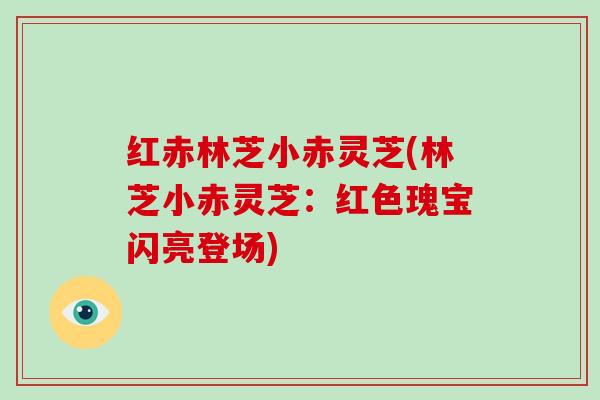 红赤林芝小赤灵芝(林芝小赤灵芝：红色瑰宝闪亮登场)