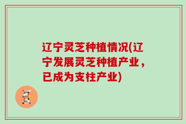 辽宁灵芝种植情况(辽宁发展灵芝种植产业，已成为支柱产业)