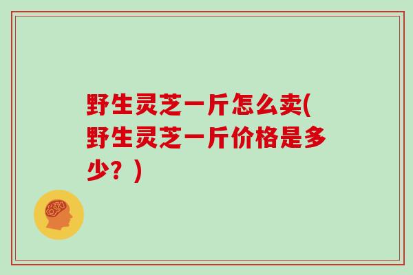 野生灵芝一斤怎么卖(野生灵芝一斤价格是多少？)