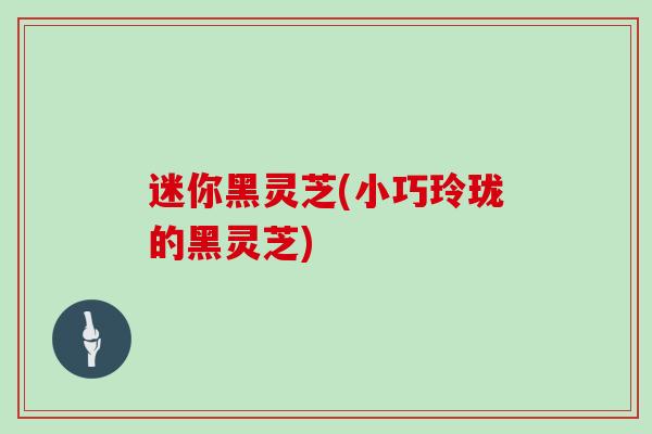 迷你黑灵芝(小巧玲珑的黑灵芝)