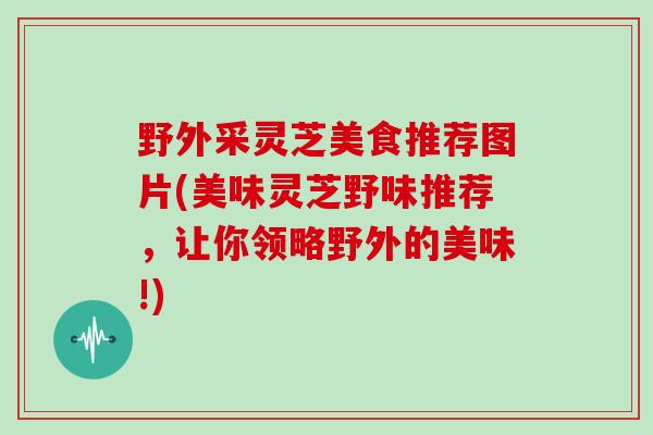 野外采灵芝美食推荐图片(美味灵芝野味推荐,让你领略野外的美味!)-第1张图片-灵芝大师 野外采灵芝美食推荐图片(美味灵芝野味推荐,让你领略野外的美味!)-第1张图片-灵芝大师