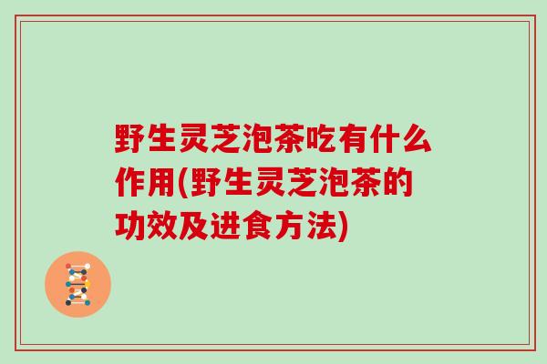 野生灵芝泡茶吃有什么作用(野生灵芝泡茶的功效及进食方法)