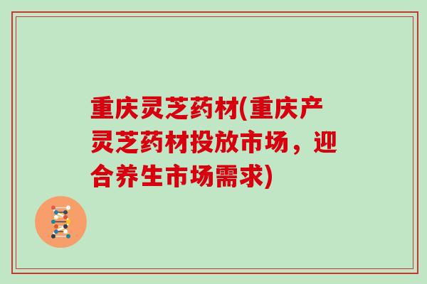 重庆灵芝药材(重庆产灵芝药材投放市场，迎合养生市场需求)