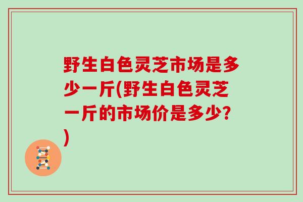 野生白色灵芝市场是多少一斤(野生白色灵芝一斤的市场价是多少?)-第1张图片-灵芝大师 野生白色灵芝市场是多少一斤(野生白色灵芝一斤的市场价是多少?)-第1张图片-灵芝大师