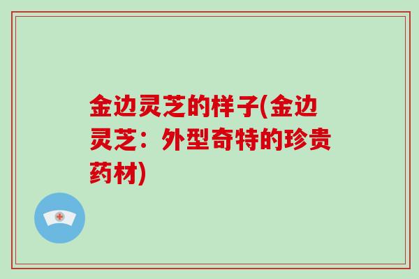 金边灵芝的样子(金边灵芝：外型奇特的珍贵药材)