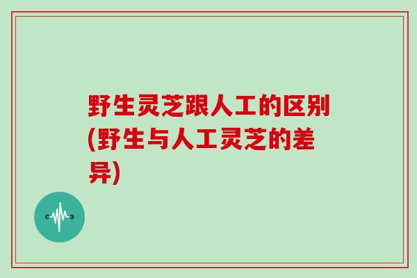 野生灵芝跟人工的区别(野生与人工灵芝的差异)