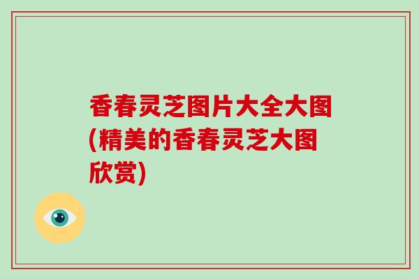 香春灵芝图片大全大图(精美的香春灵芝大图欣赏)