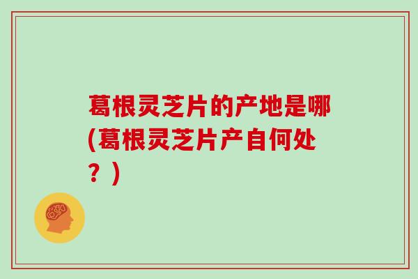 葛根灵芝片的产地是哪(葛根灵芝片产自何处？)