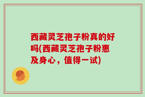 西藏灵芝孢子粉真的好吗(西藏灵芝孢子粉惠及身心，值得一试)