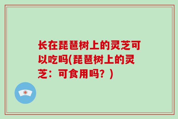 长在琵琶树上的灵芝可以吃吗(琵琶树上的灵芝：可食用吗？)
