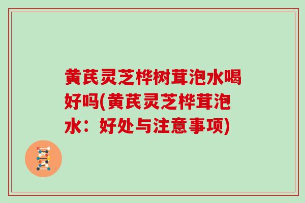 黄芪灵芝桦树茸泡水喝好吗(黄芪灵芝桦茸泡水：好处与注意事项)