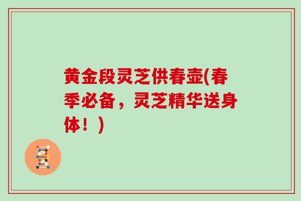 黄金段灵芝供春壶(春季必备，灵芝精华送身体！)
