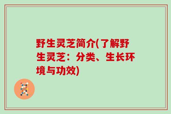 野生灵芝简介(了解野生灵芝：分类、生长环境与功效)