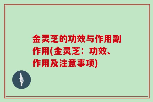 金灵芝的功效与作用副作用(金灵芝：功效、作用及注意事项)