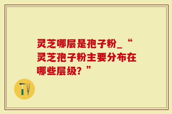 灵芝哪层是孢子粉_“灵芝孢子粉主要分布在哪些层级？”