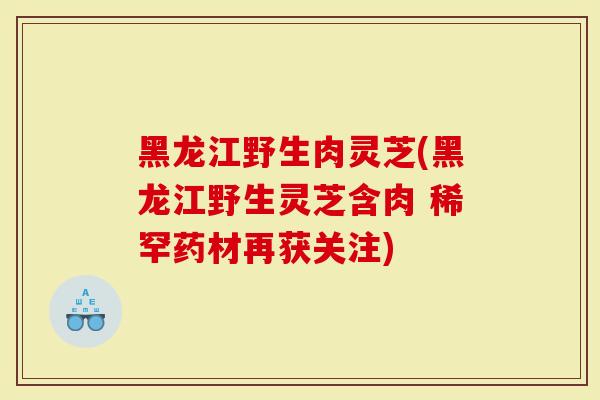 黑龙江野生肉灵芝(黑龙江野生灵芝含肉 稀罕药材再获关注)