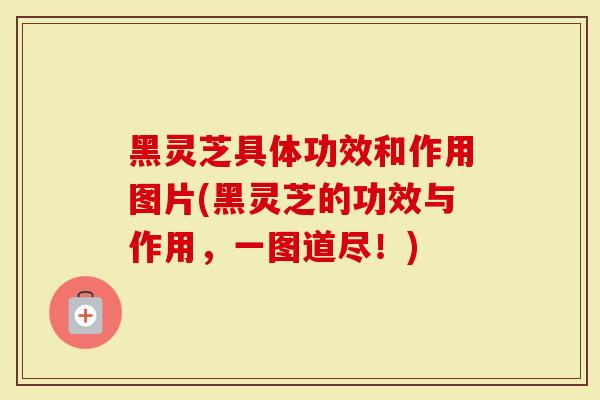 黑灵芝具体功效和作用图片(黑灵芝的功效与作用，一图道尽！)