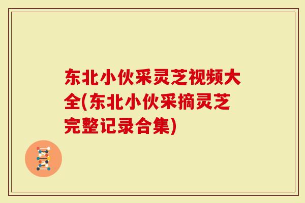 东北小伙采灵芝视频大全(东北小伙采摘灵芝完整记录合集)-第1张图片-灵芝大师