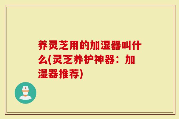 养灵芝用的加湿器叫什么(灵芝养护神器:加湿器推荐)-第1张图片-灵芝大师 养灵芝用的加湿器叫什么(灵芝养护神器:加湿器推荐)-第1张图片-灵芝大师
