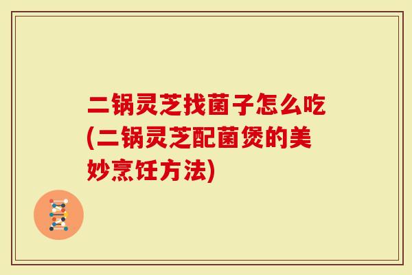二锅灵芝找菌子怎么吃(二锅灵芝配菌煲的美妙烹饪方法)