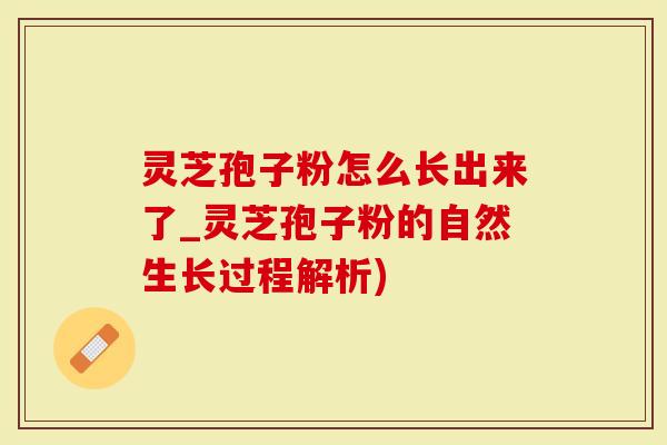 灵芝孢子粉怎么长出来了_灵芝孢子粉的自然生长过程解析)