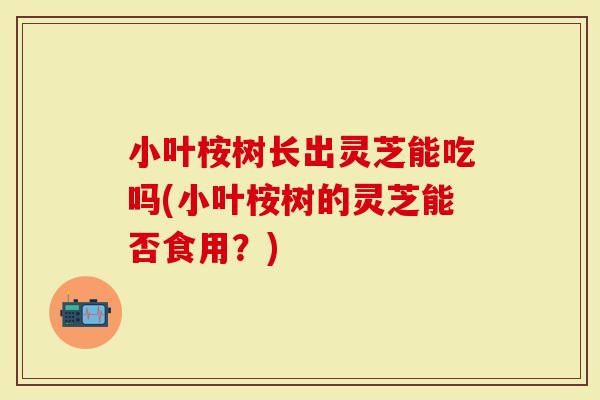 小叶桉树长出灵芝能吃吗(小叶桉树的灵芝能否食用？)