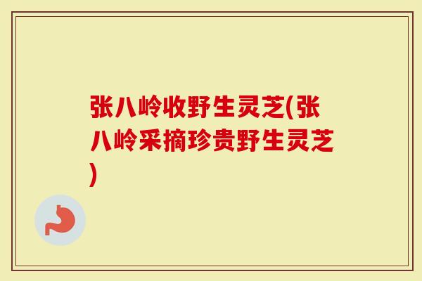 张八岭收野生灵芝(张八岭采摘珍贵野生灵芝)