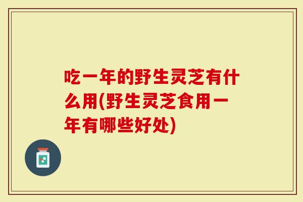 吃一年的野生灵芝有什么用(野生灵芝食用一年有哪些好处)