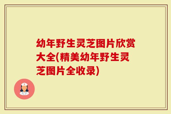 幼年野生灵芝图片欣赏大全(精美幼年野生灵芝图片全收录)