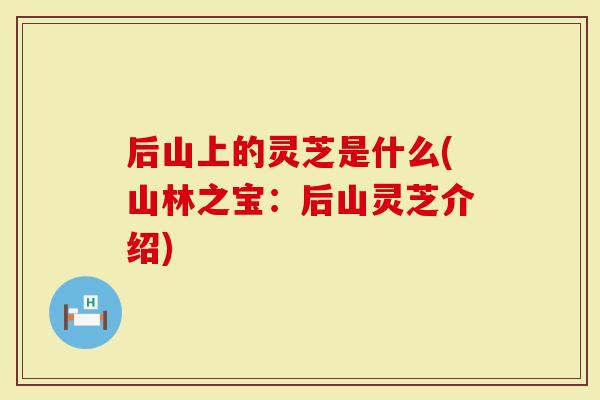 后山上的灵芝是什么(山林之宝：后山灵芝介绍)