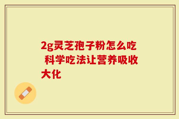 2g灵芝孢子粉怎么吃 科学吃法让营养吸收大化
