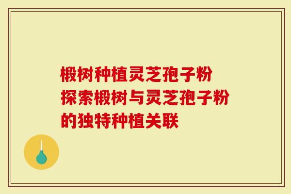 椴树种植灵芝孢子粉 探索椴树与灵芝孢子粉的独特种植关联