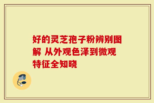 好的灵芝孢子粉辨别图解 从外观色泽到微观特征全知晓-第1张图片-灵芝大师 好的灵芝孢子粉辨别图解 从外观色泽到微观特征全知晓-第1张图片-灵芝大师