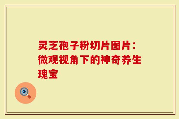 灵芝孢子粉切片图片：微观视角下的神奇养生瑰宝
