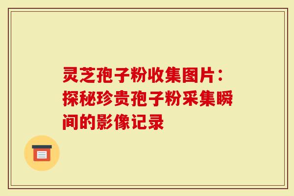灵芝孢子粉收集图片：探秘珍贵孢子粉采集瞬间的影像记录