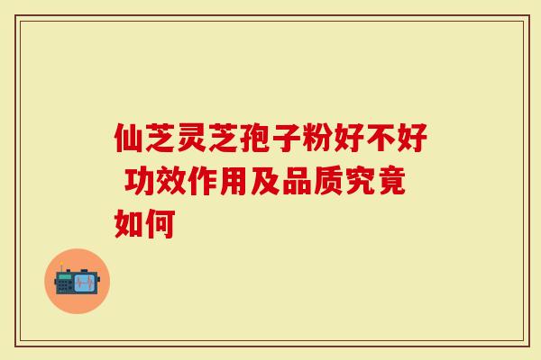 仙芝灵芝孢子粉好不好 功效作用及品质究竟如何
