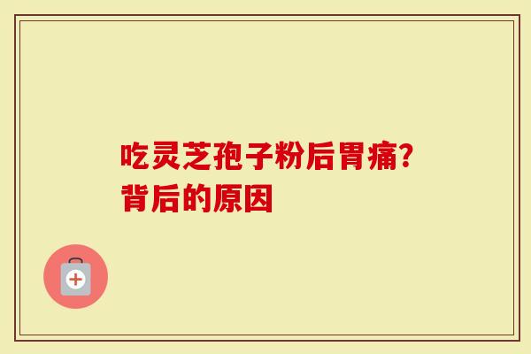吃灵芝孢子粉后胃痛？背后的原因